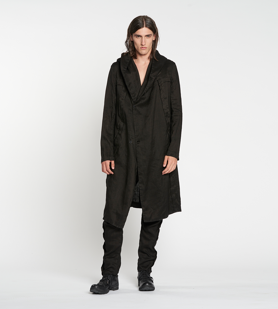 MASNADA - Hooded Parka Blk