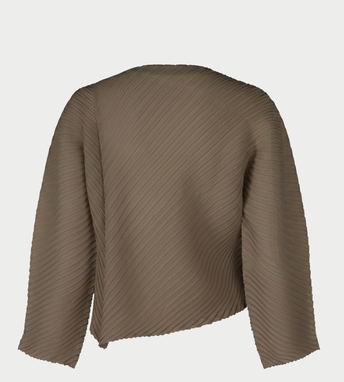 ISSEY MIYAKE - Plaster Pleats Solid Cardigan Dk Brown