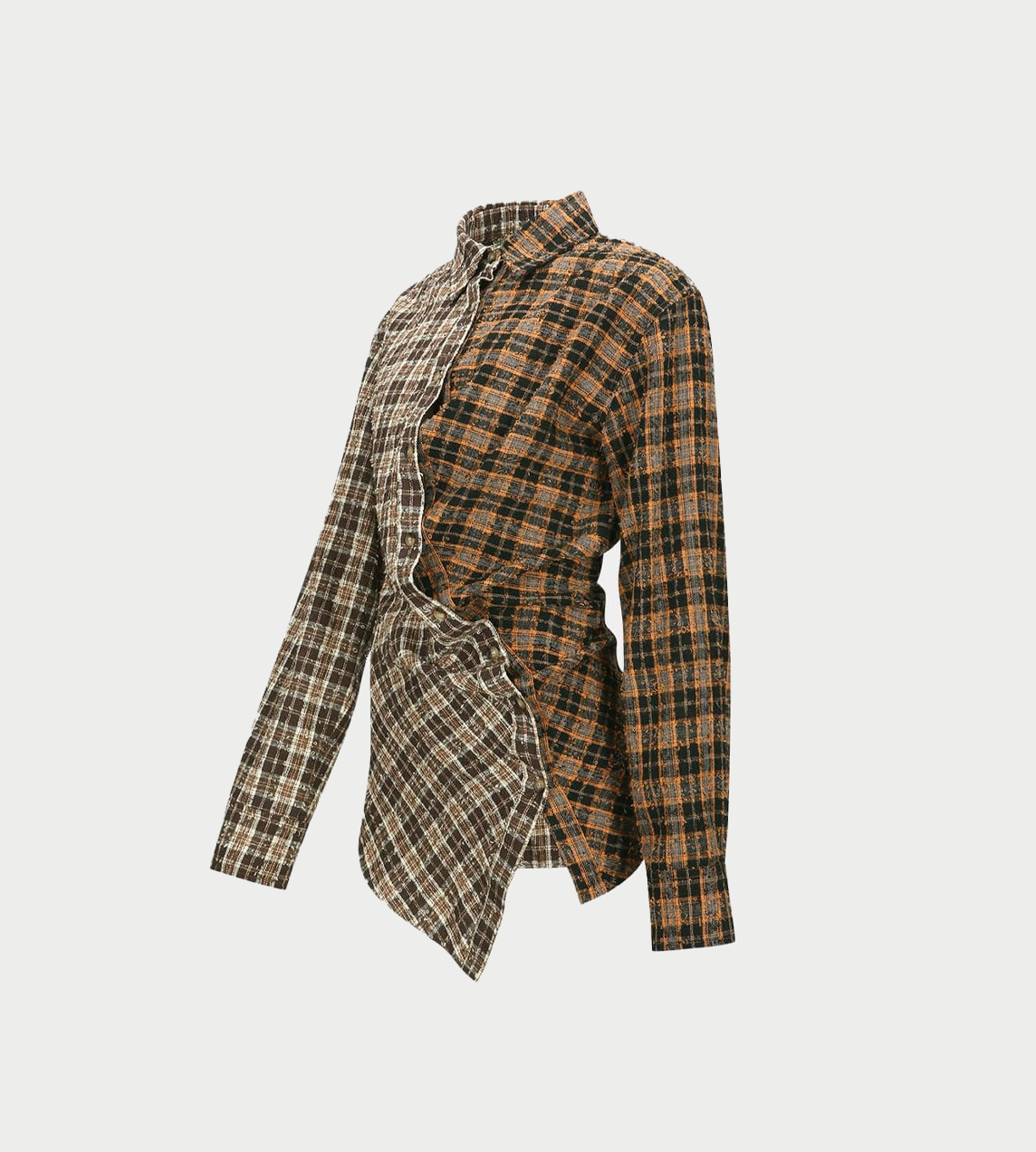 Twist Check Shirt Brown