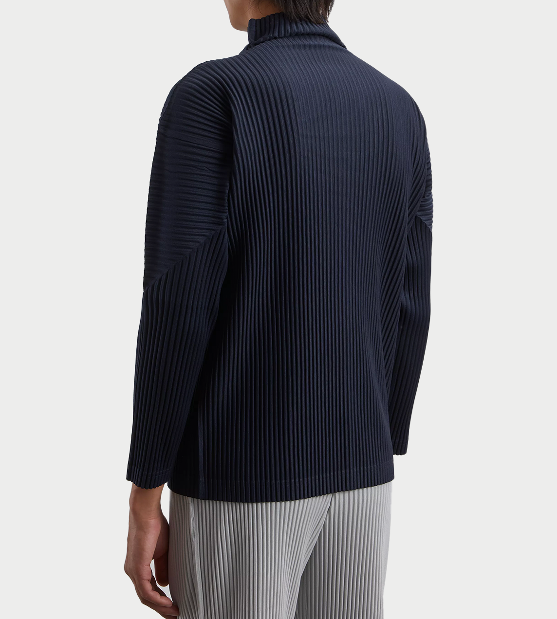 Homme Plisse Issey Miyake - Basic Pleated Turtleneck Navy