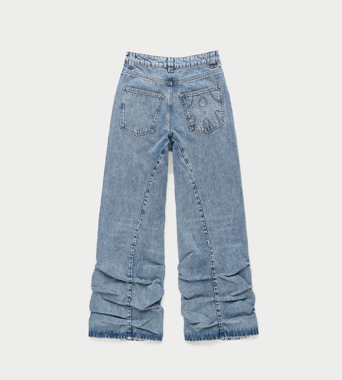 Jessie Sharpei Pleated Jeans Blue