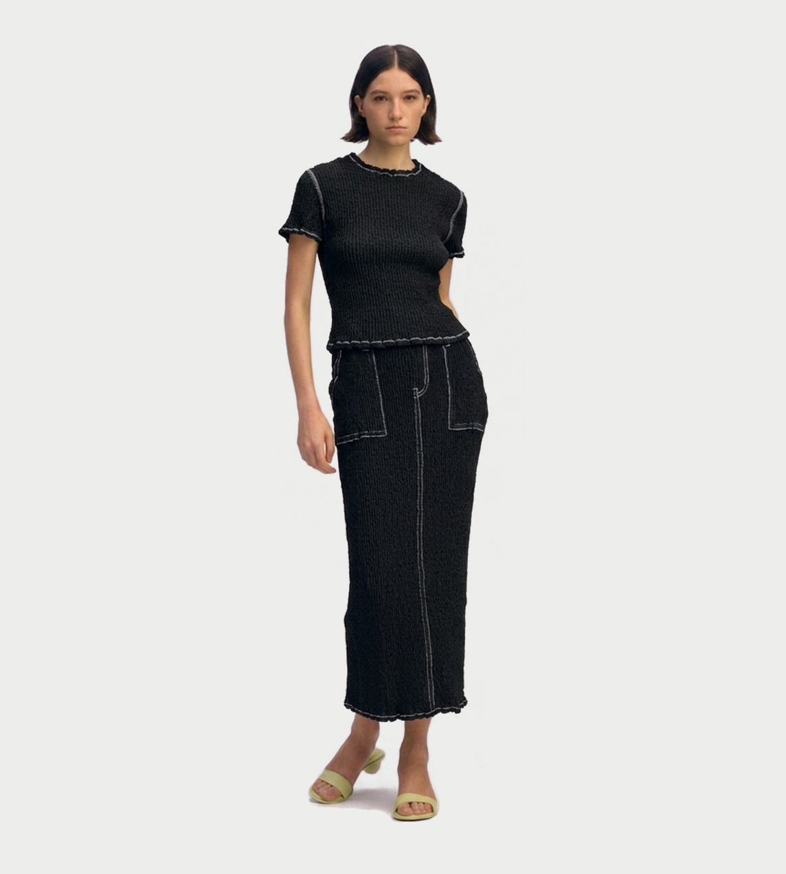 Wavelet Ensemble Skirt Blk