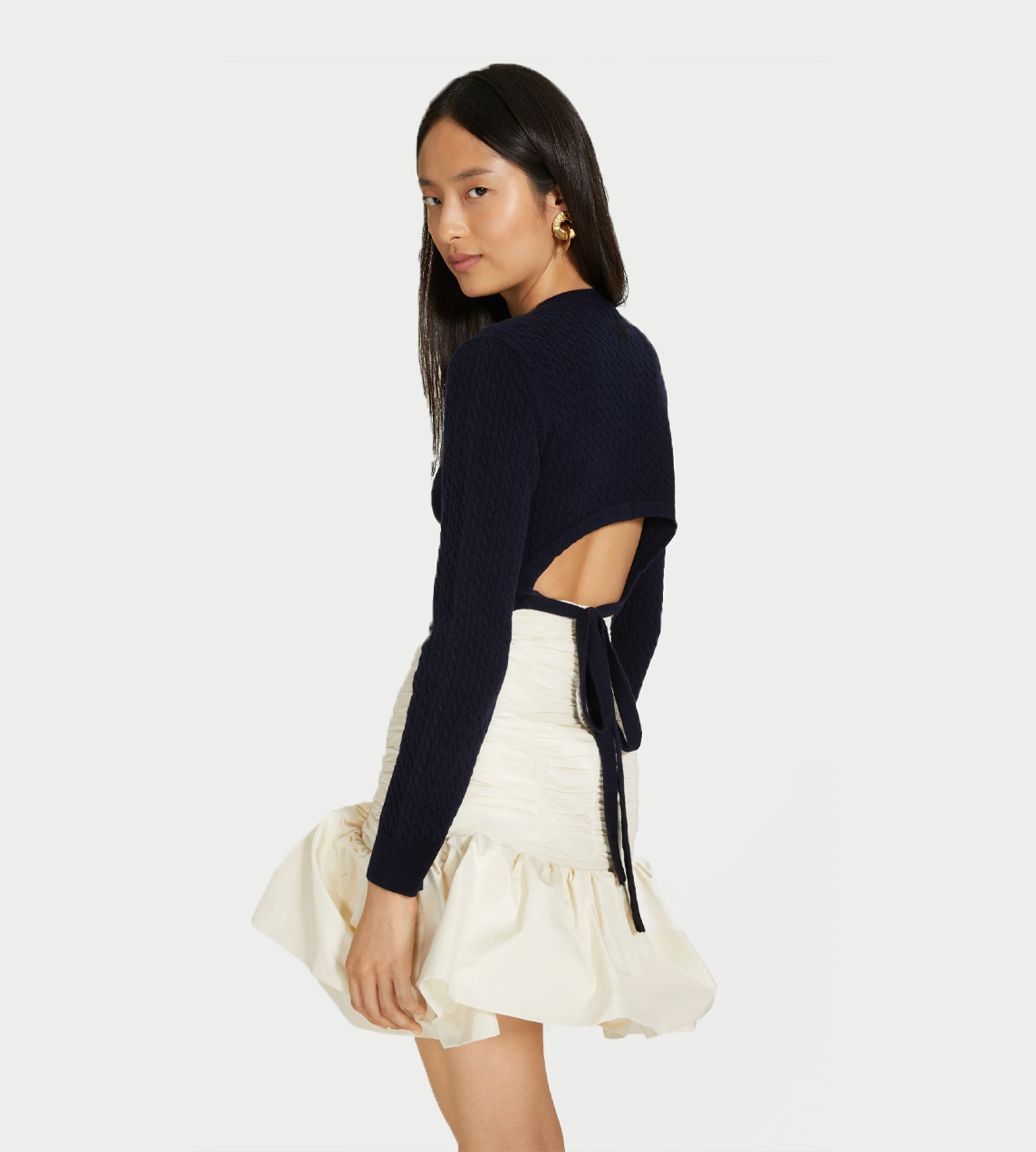 Patou - Mini Bloom Skirt Ivory