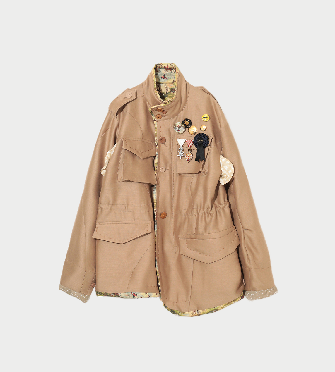 UNDERCOVER - Silk-blended Wool Parka Beige