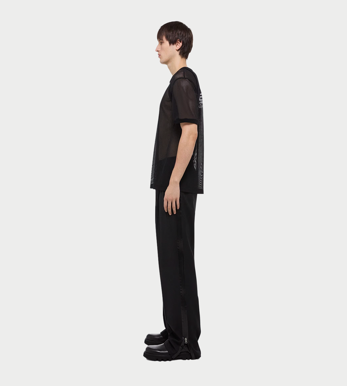 HELMUT LANG - Mesh Logo Tee Blk