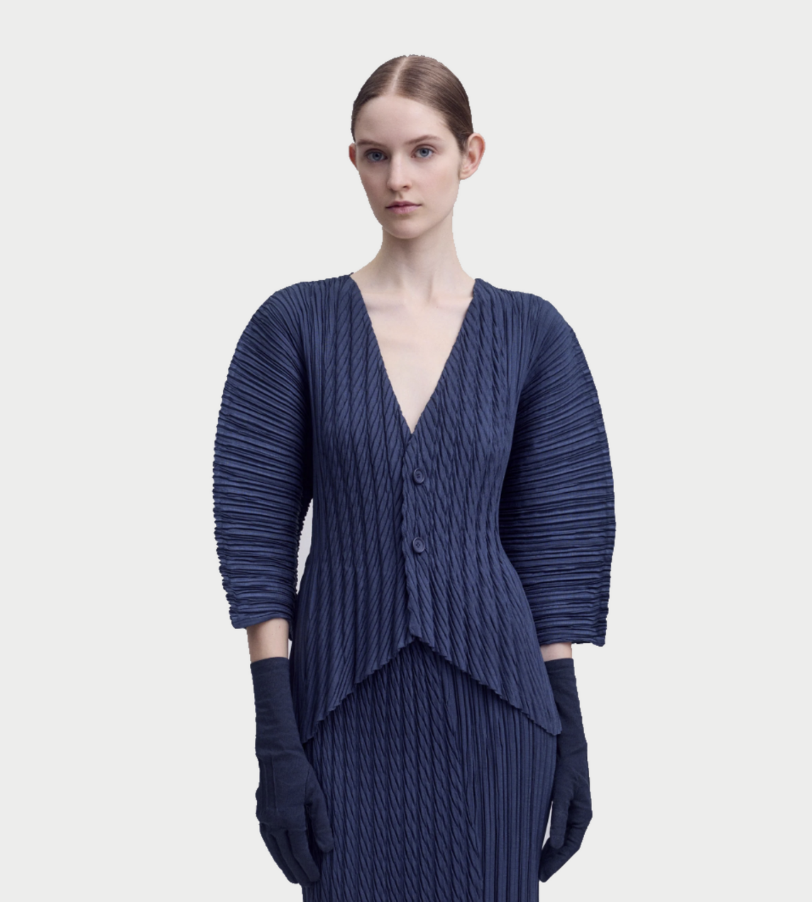ISSEY MIYAKE - Unfurling Pleats Jacket Navy