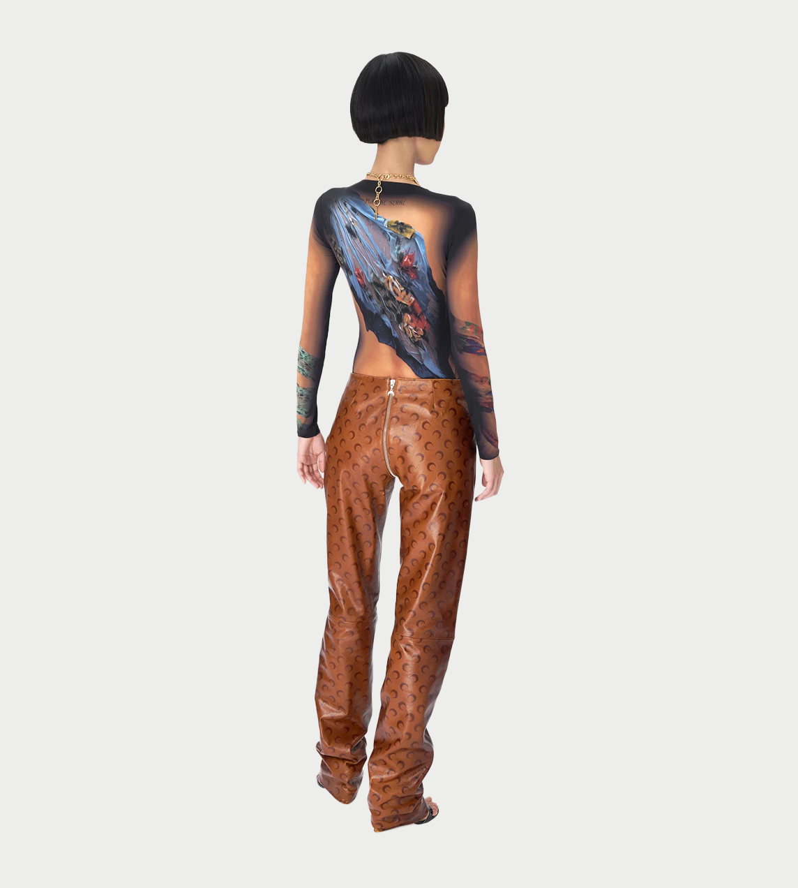 MARINE SERRE - Recycled Draped Statue Crewneck