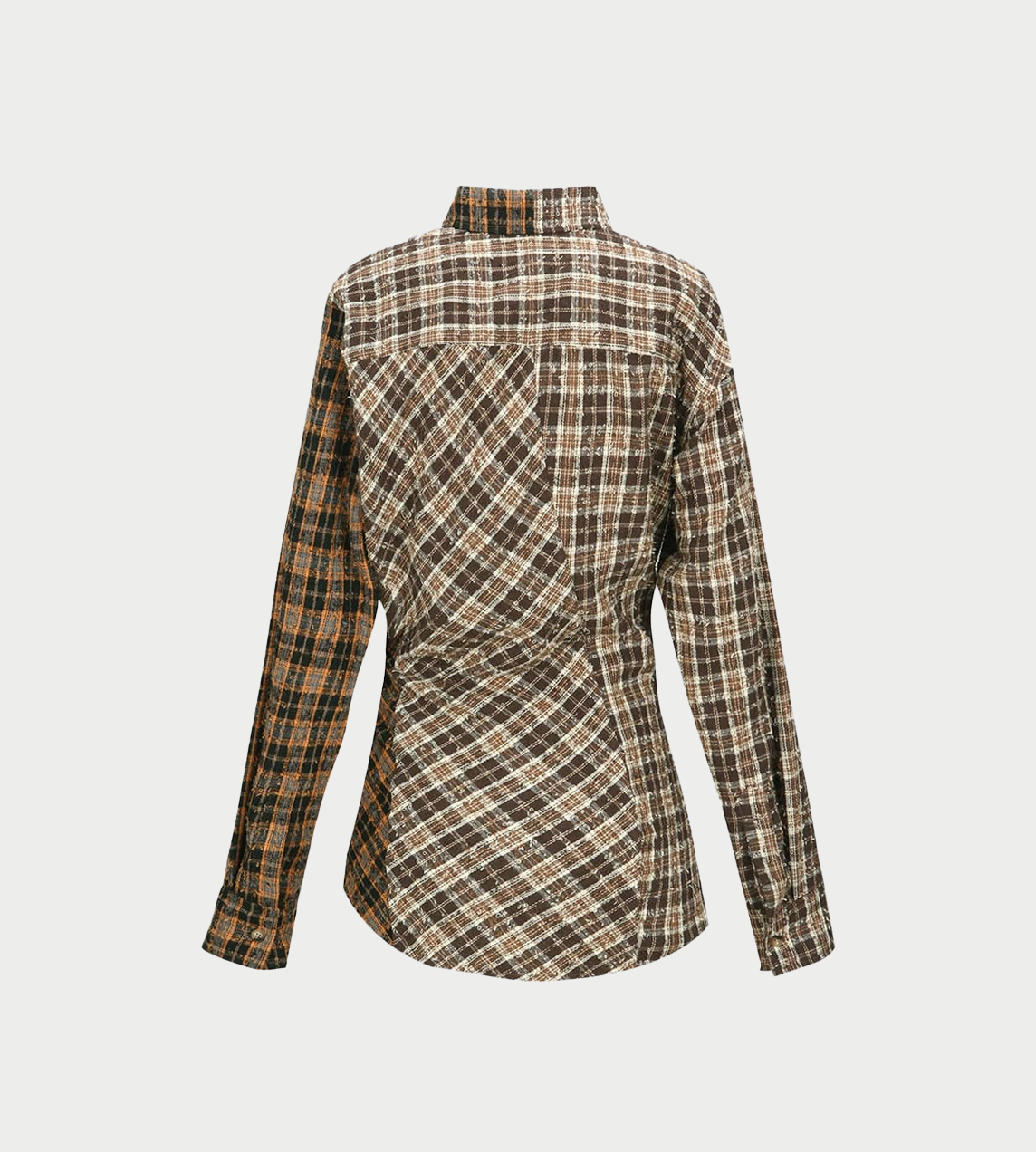 Twist Check Shirt Brown