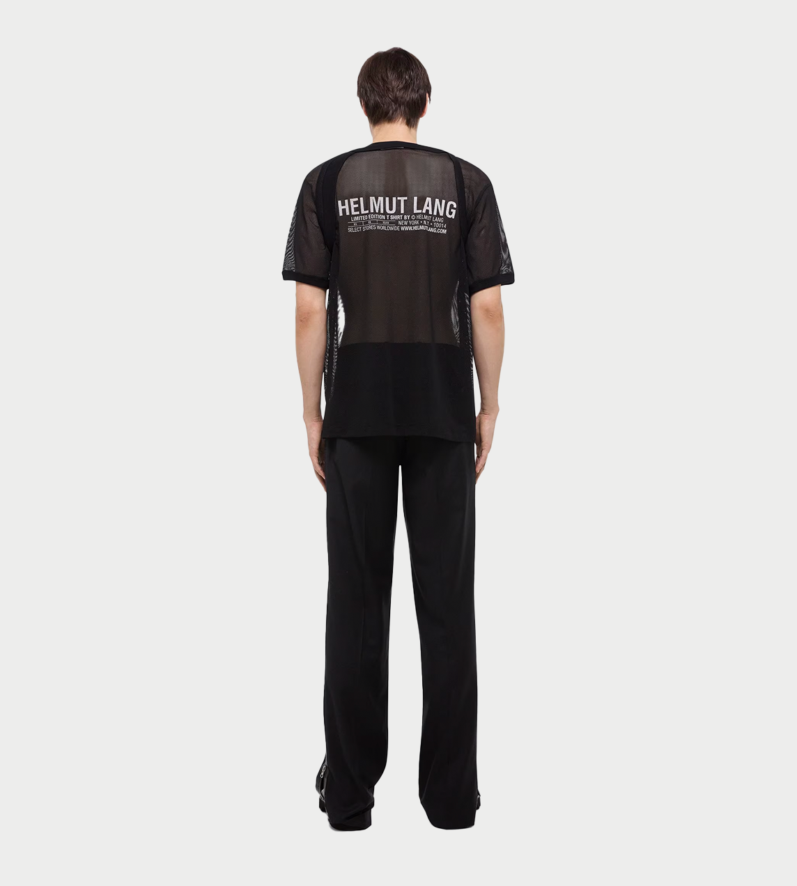 HELMUT LANG - Mesh Logo Tee Blk