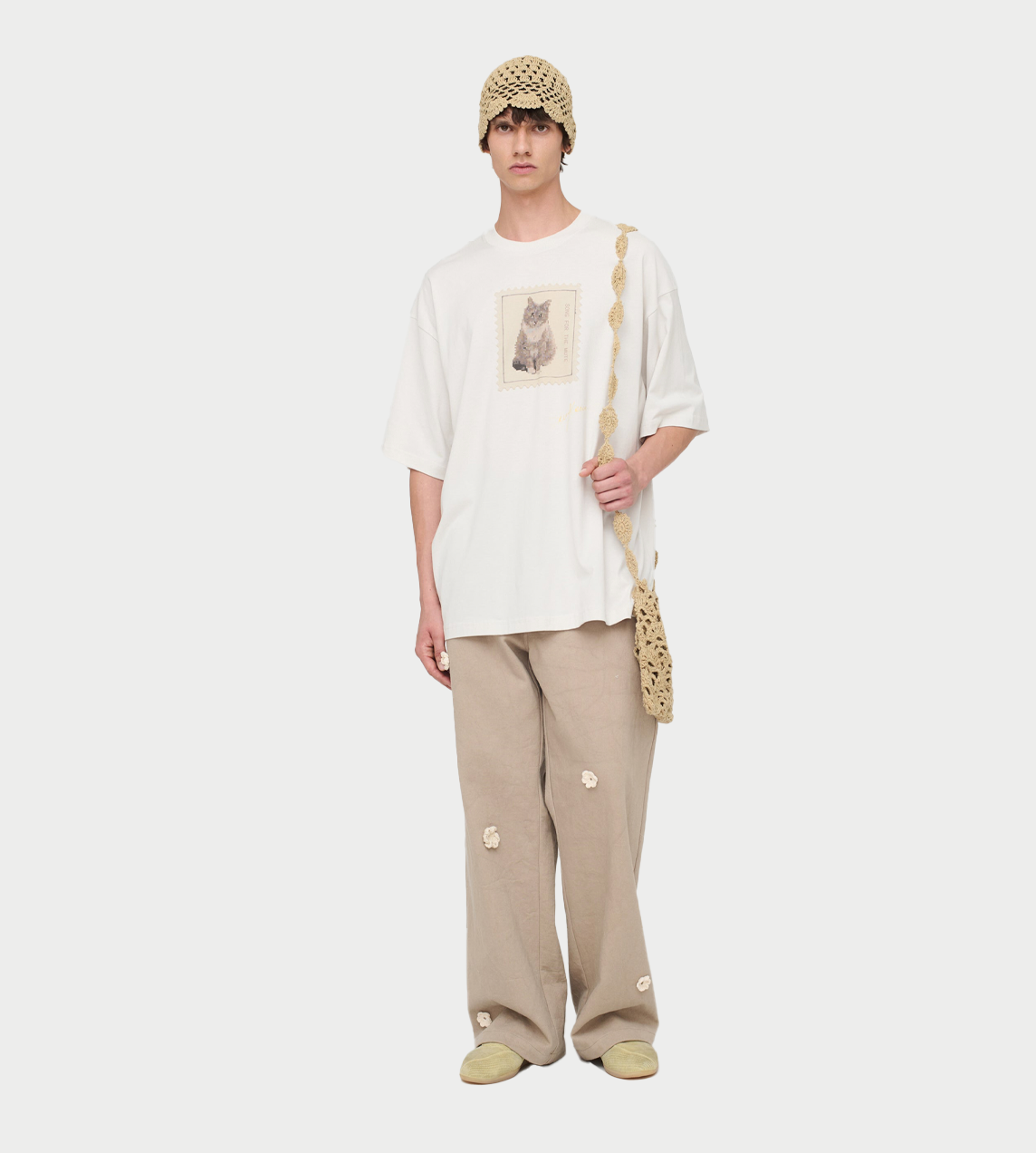 Minou Stamp Gym Tee White