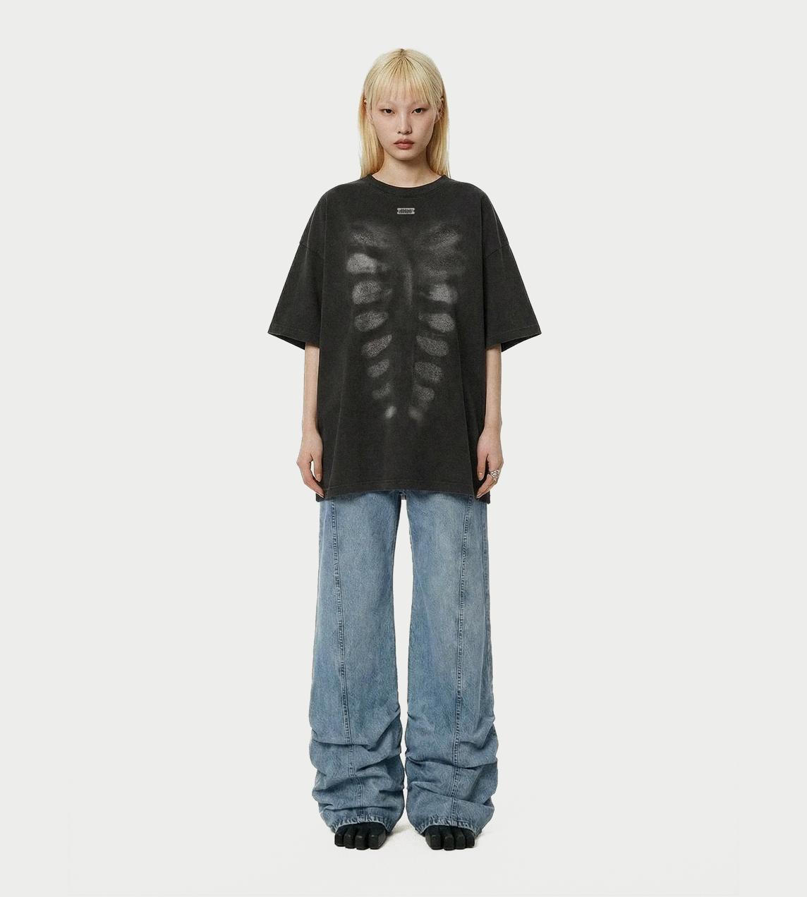 Jessie Sharpei Pleated Jeans Blue