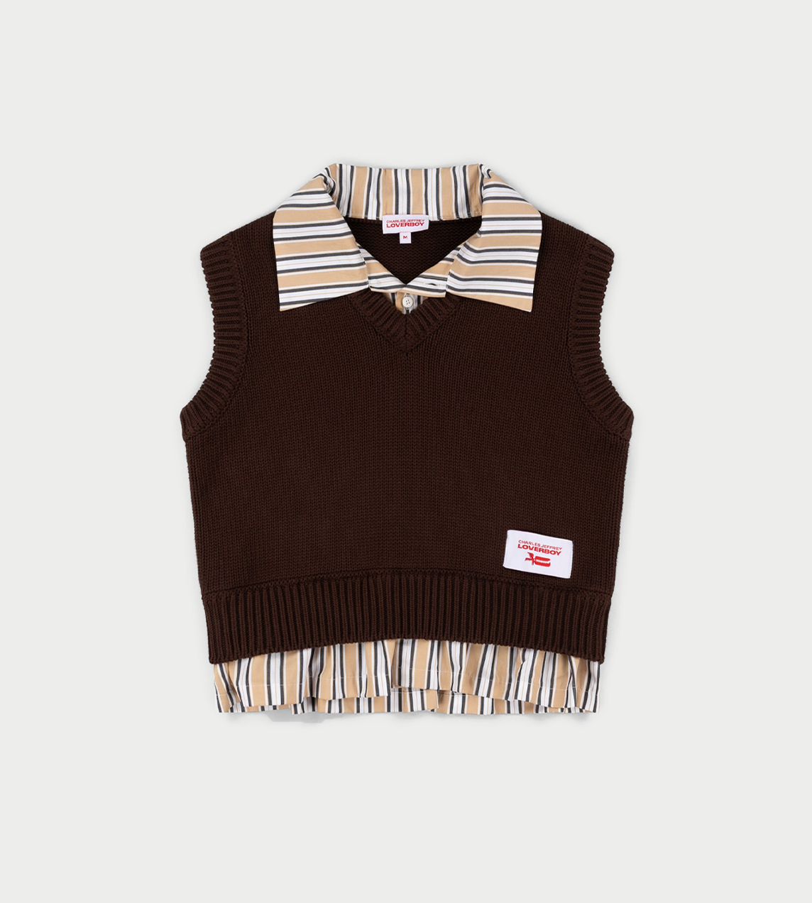 Charles Jeffrey Loverboy - Smart cropped vest Brown