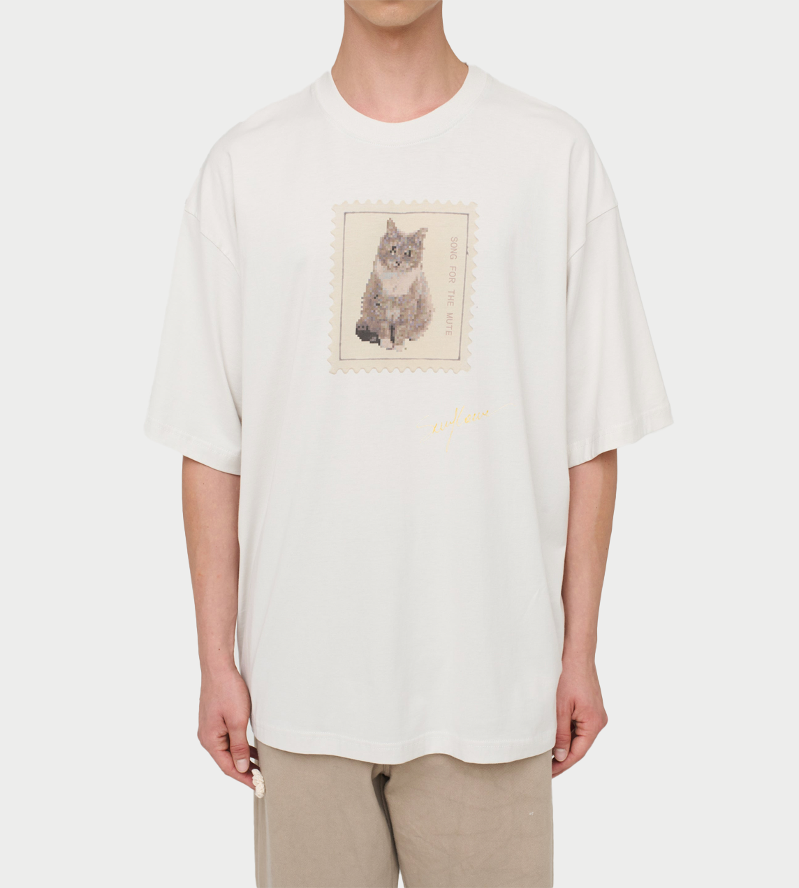 Minou Stamp Gym Tee White