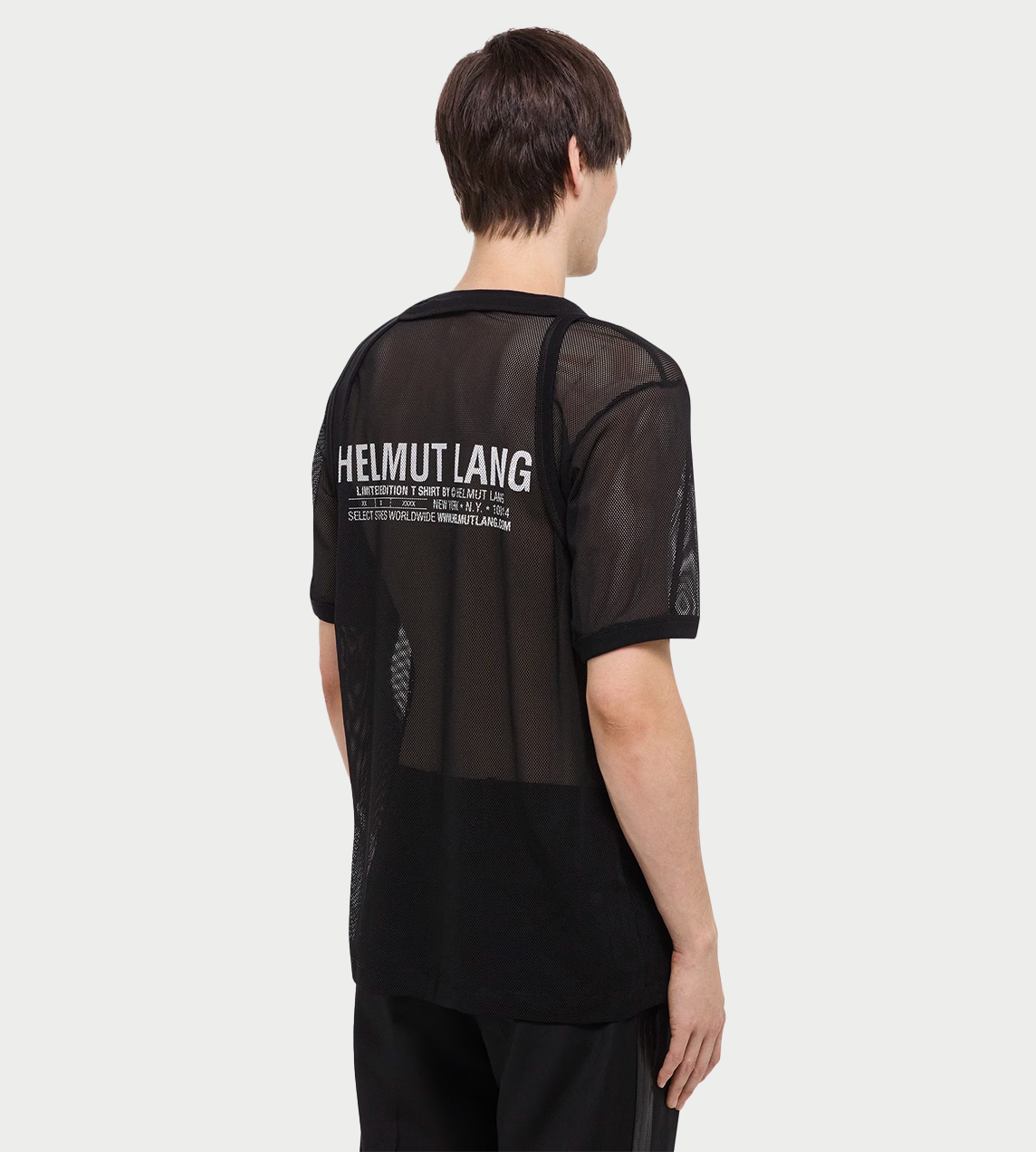 HELMUT LANG - Mesh Logo Tee Blk