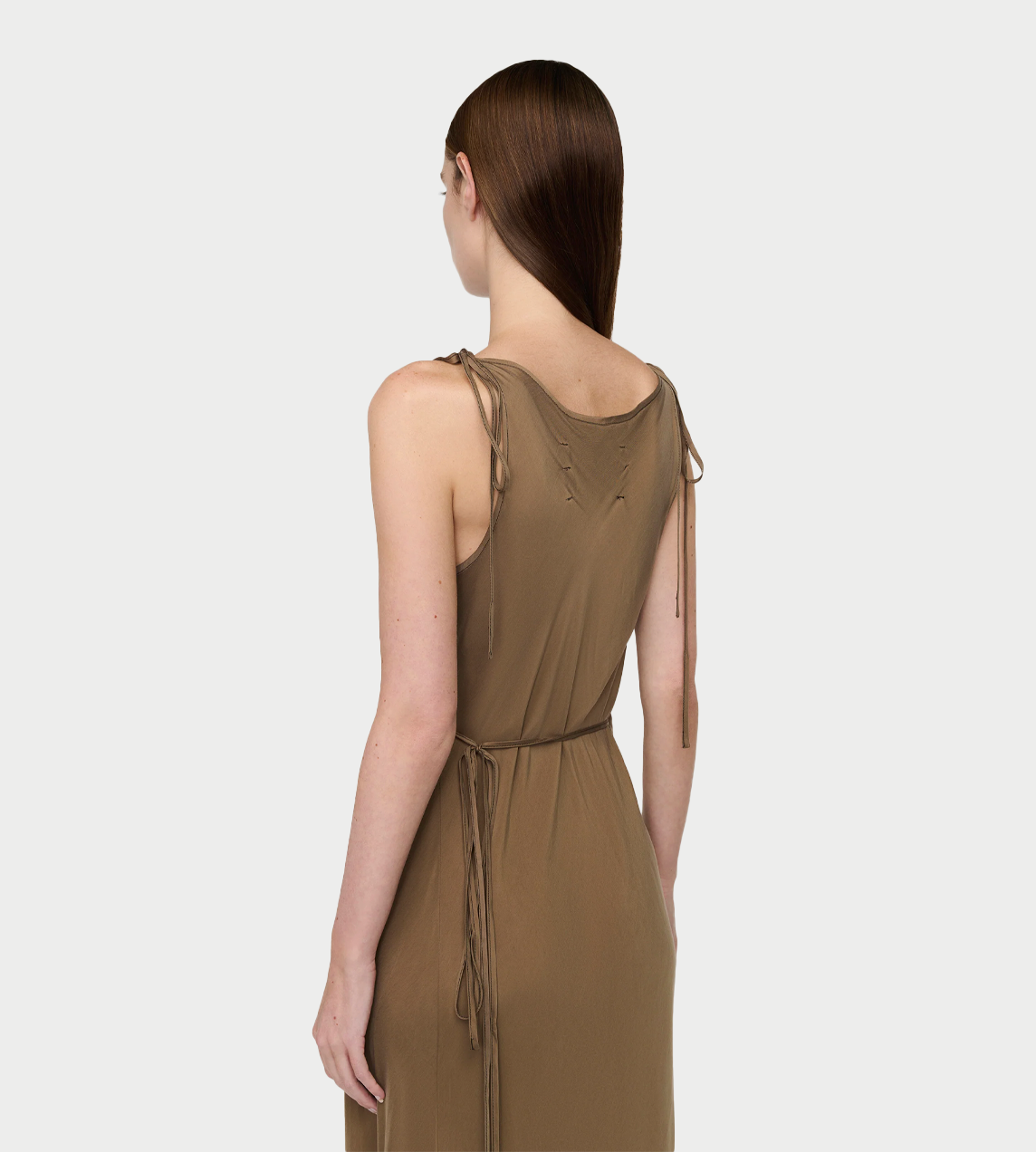 Tied Wrap Dress Camel