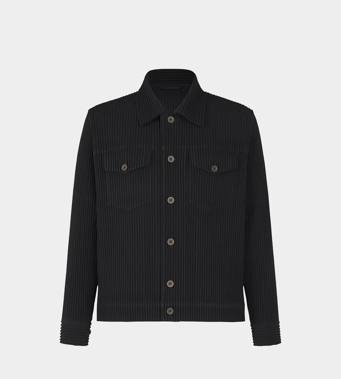 Homme Plisse Issey Miyake - Wool-like Pleated Jacket Black