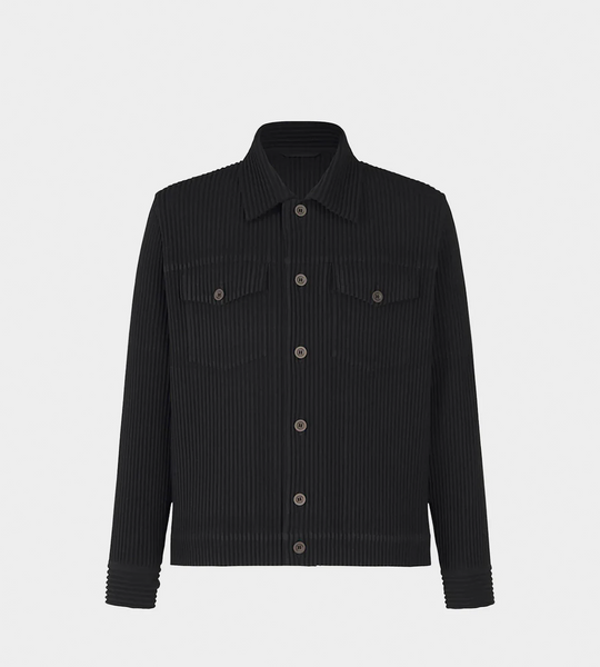 Homme Plisse Issey Miyake - Wool-like Pleated Jacket Black – WDLT117
