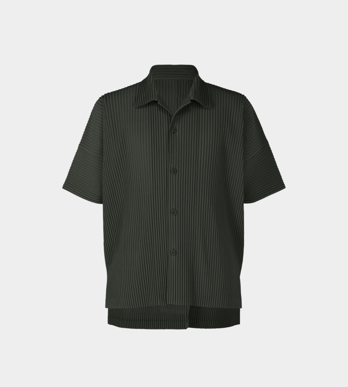 HOMME PLISSE ISSEY MIYAKE - Button-up Oversized S/L Shirt Inky Grey
