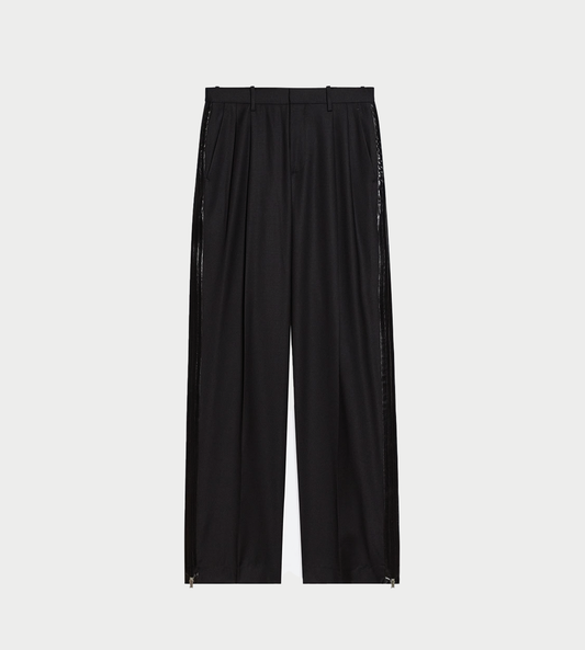 HELMUT LANG - Zip PLEATED Trousers Blk