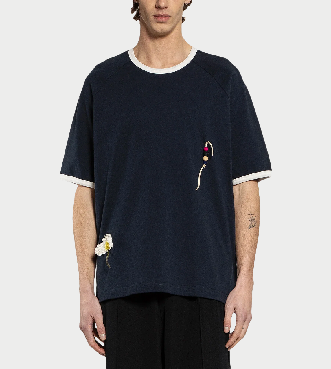 Flower Raglan Tee Navy