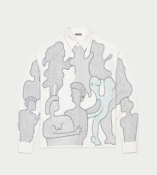 GLASS CYPRESS - LS Figure Shirt White