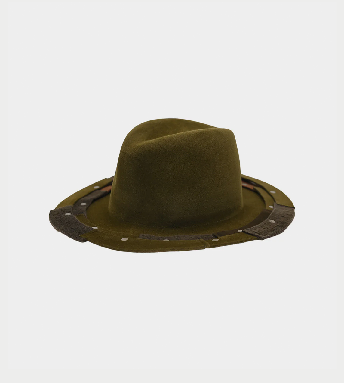 Kijima Takayuki - Stud Detail Fedora Olive Green