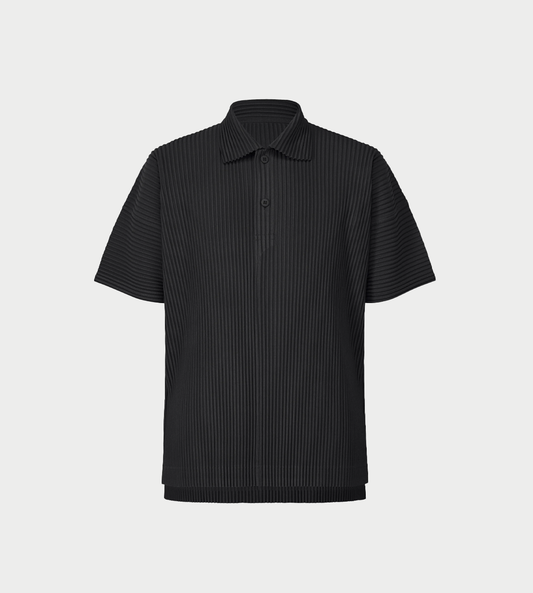 HOMME PLISSE ISSEY MIYAKE -  MC Relaxed Polo Shirt Blk