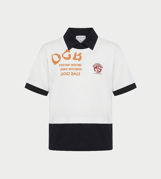 MARINE SERRE - Regenerated Jersey SS Polo T-Shirt White