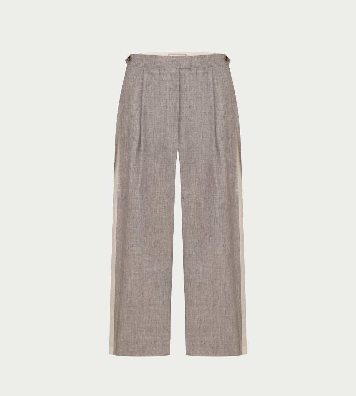 LITKOVSKA - Pants With Frayed-Edge Side Stripes Grey