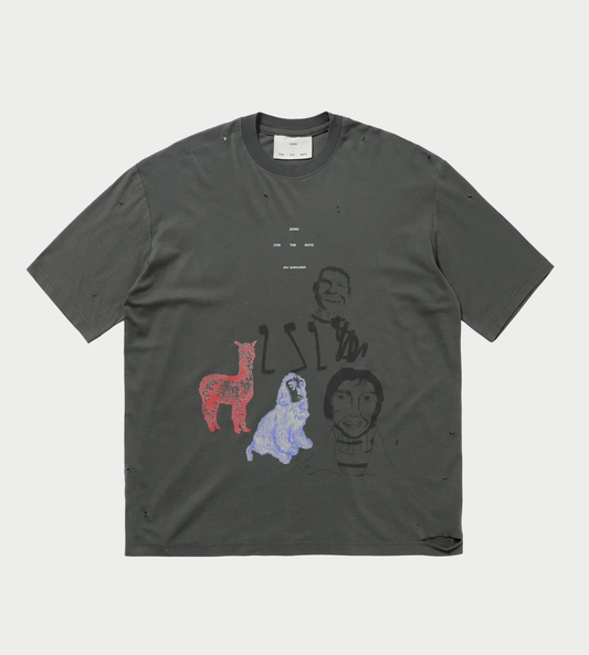 SONG FOR THE MUTE - Sketchbook Oversized Tee Charcoal 