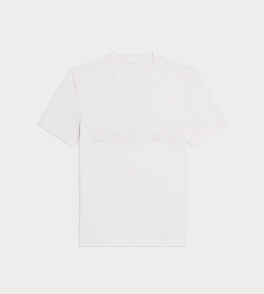 HELMUT LANG - Embossed Logo Tee White