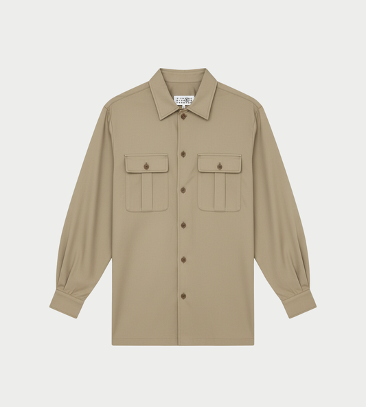 MM6 MAISON MARGIELA - Mini Dress Shirt Beige