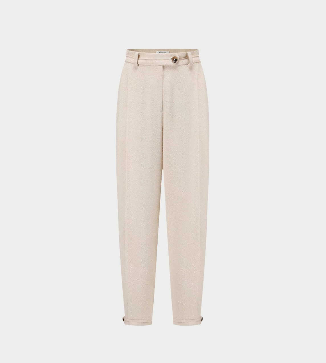INTO THE EAST - Textured Wool Fringed Straight-leg Pants Ivory