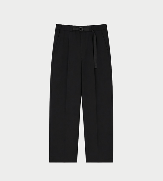 UJOH - Tape-Belt 1 Tuck Pants Blk