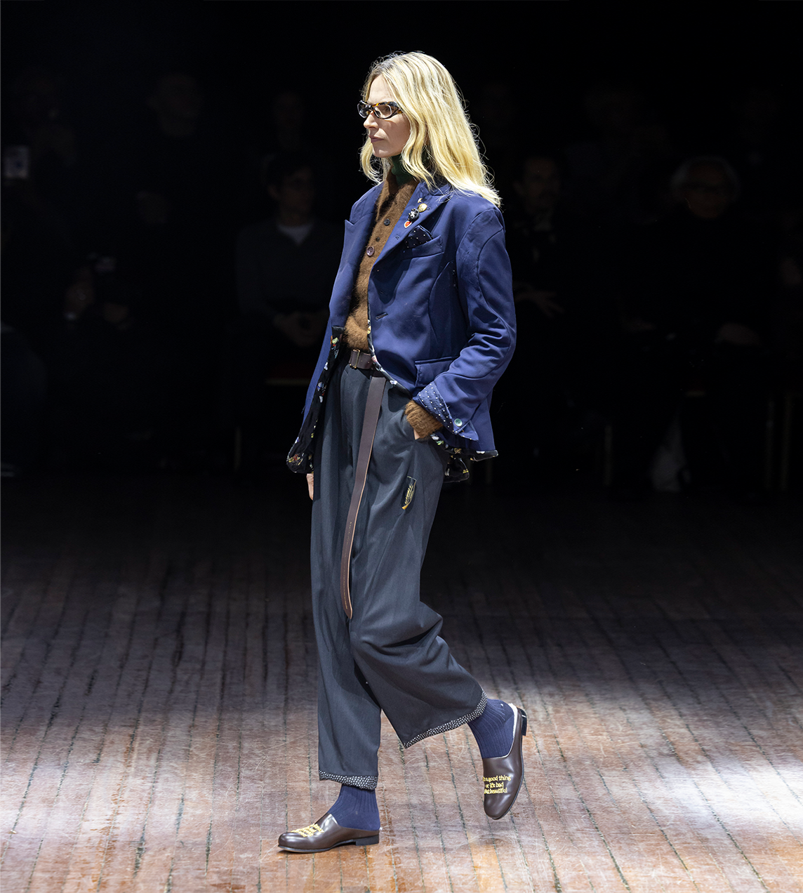 UNDERCOVER - Asymmetric Wool Jacket Navy