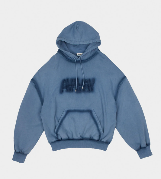 AVAVAV - Tim Shoulderless Hoodie Logo Blue 