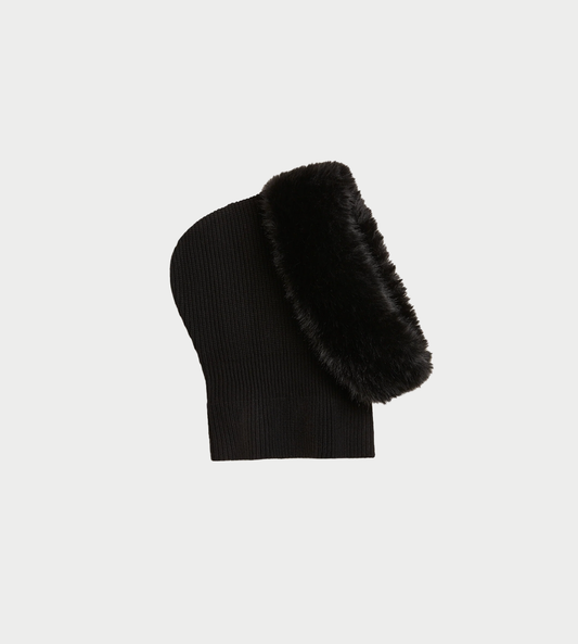 NINA RICCI - Faux Fur Hood Blk