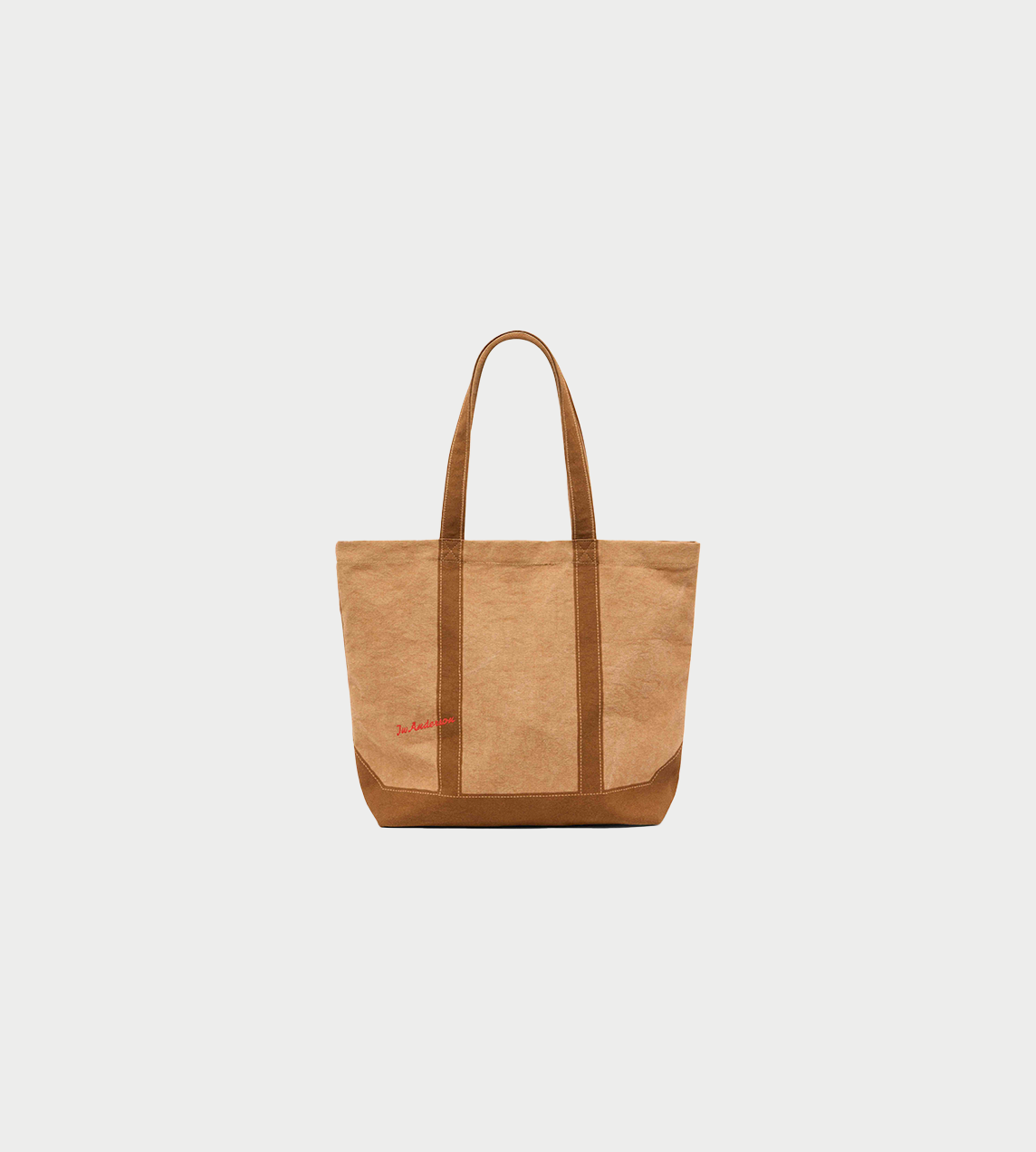 JW ANDERSON - Canvas Tote W/Digital Print Tabacco