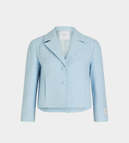 PATOU - Tailored Short Jacket Blue