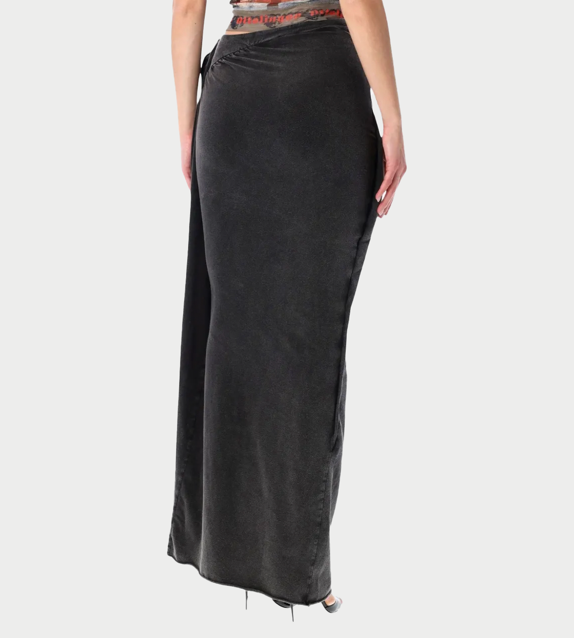 OTTOLINGER - Slitted Maxi Skirt Blk