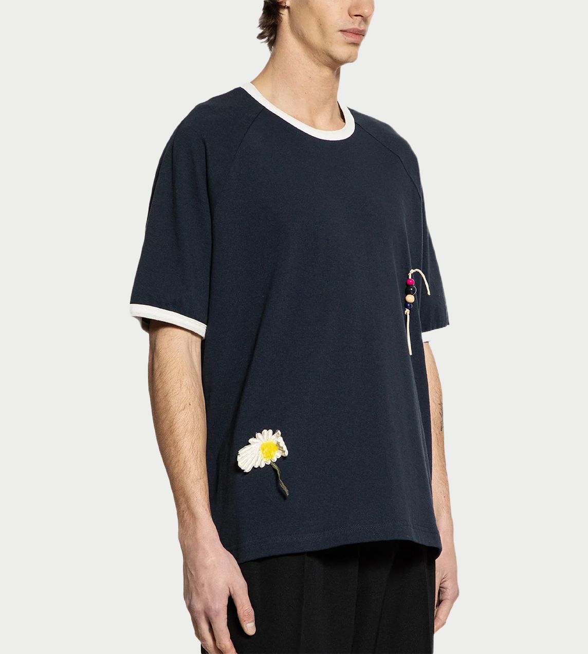 Flower Raglan Tee Navy