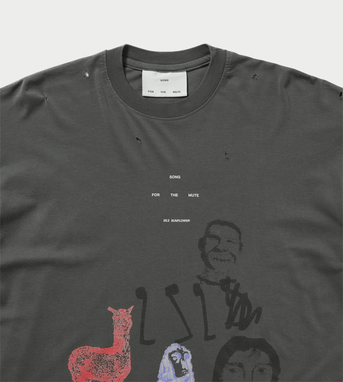 SONG FOR THE MUTE - Sketchbook Oversized Tee Charcoal 