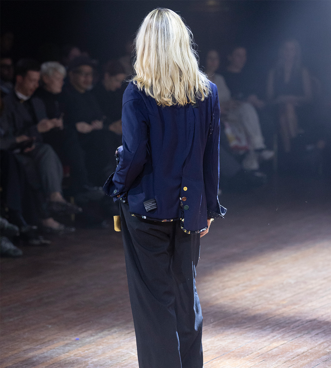 UNDERCOVER - Asymmetric Wool Jacket Navy