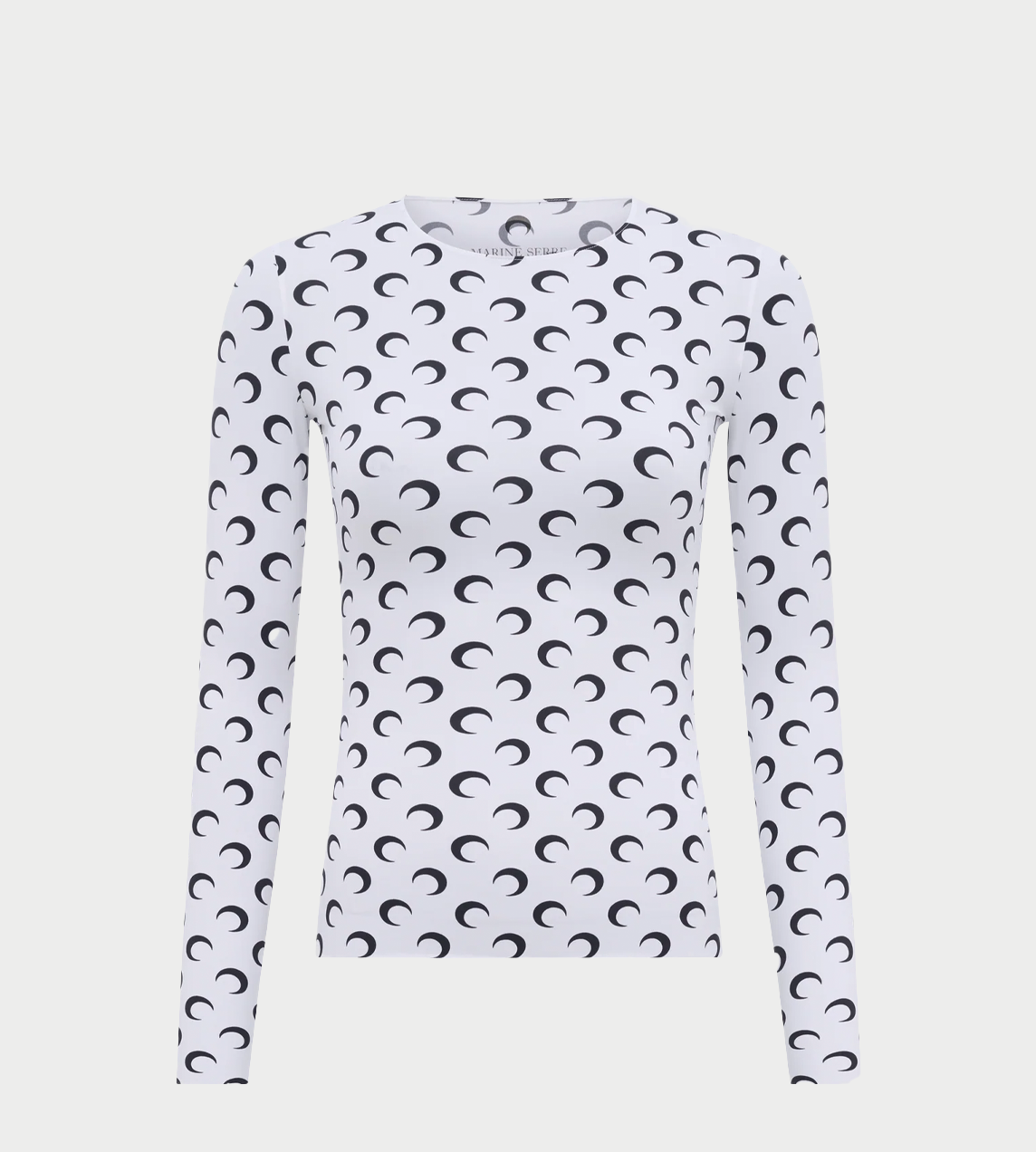 MARINE SERRE - Moon Printed Second-skin Crewneck White