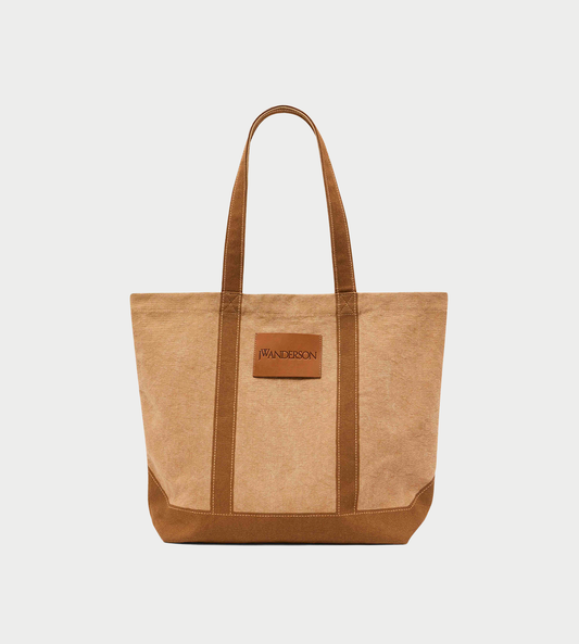 JW ANDERSON - Canvas Tote W/Digital Print Tabacco