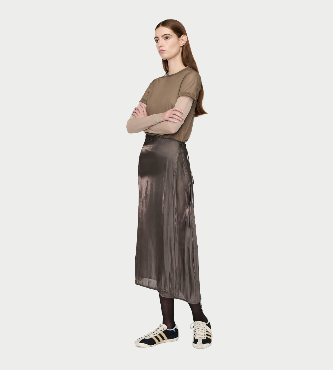 SONG FOR THE MUTE - Wrap Skirt Charcoal