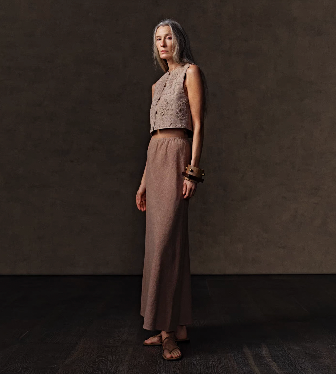 Brown Skirt Sand