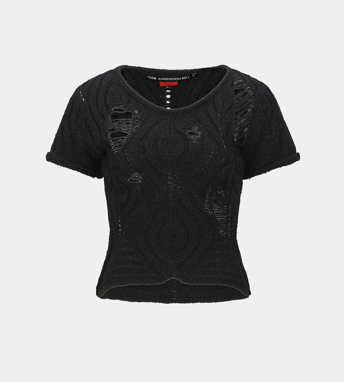 ANDERSSON BELL - Cap Sleeve Sweater Layered Top Blk