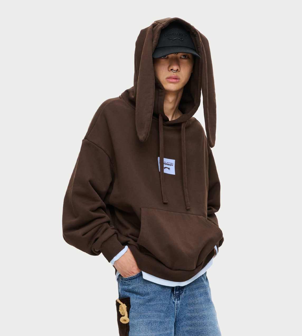 Rabbit Ears Hoody Brown