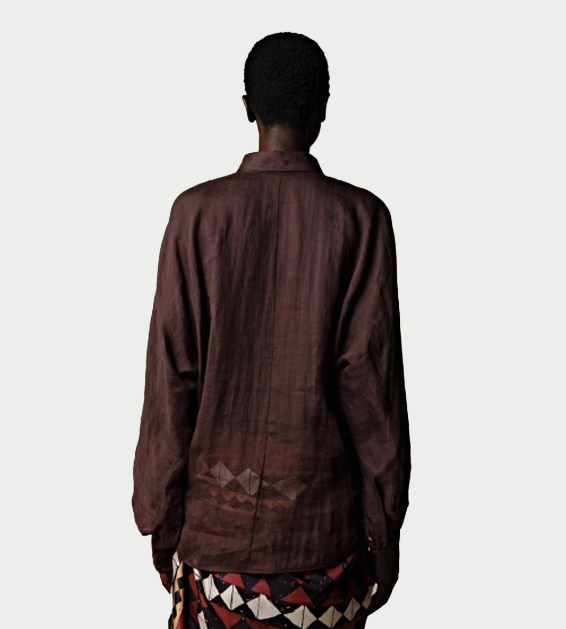 Ramie Twisted Shirt Coffee